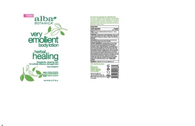 Bottle Label (Al0043600 Alba Botanica Ve Herbal Healing Lotion Bottle Label)